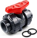 SCH 80 PVC True Union Ball Valve 1-1/2 Inch, Full Port Slip Socket Shut Off by Boltigen