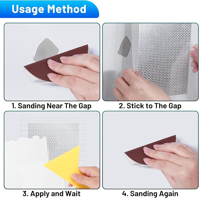 Mckanti 8 Pack 4 Inch Drywall Repair Kit, Aluminum Drywall Patch Wall Repair - Image 7