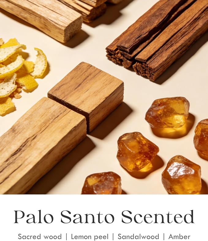 AOOVOO Palo Santo Candle for Meditation & Cleansing - 12oz Scented Candle | 3 - Image 4