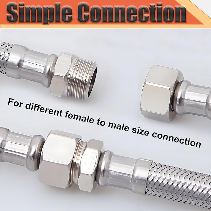 1" NPT Male to 3/4" NPT Female Reducer Bushing, 304 Stainless Steel Pipe Hex - Image 4