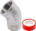 1PCS 45 Degree Elbow Fittings, 1-1/2" NPT Male to 1-1/2" NPT Female 304 by SSYDIEN