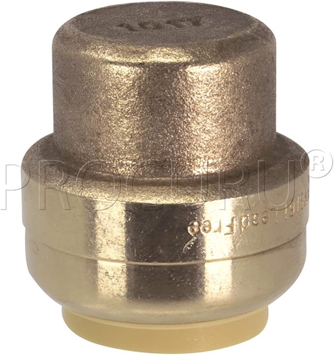 PROCURU 3/4-Inch PushFit End Cap, Push-to-Connect Plumbing Brass Fitting - Image 3