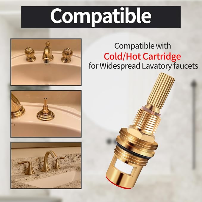 Brass 1-002 Replacement Parts Widespread Cartridge hot Side, compatible - Image 4