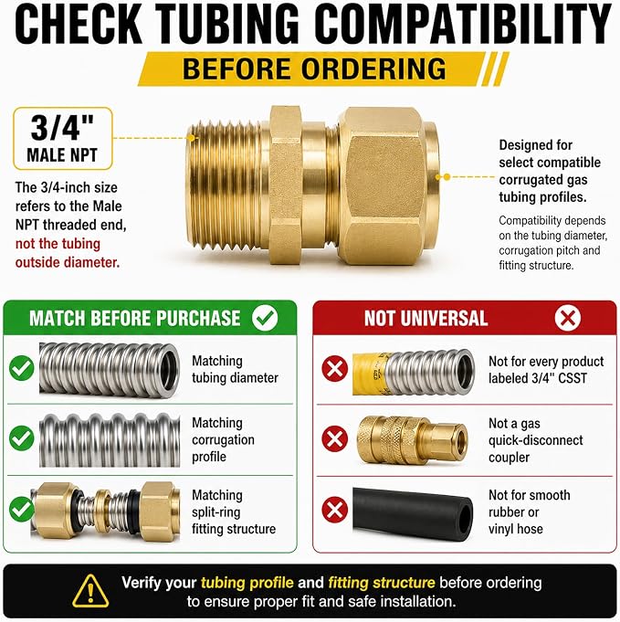 4 Pack 3/4" Male NPT Brass Fittings - Image 6