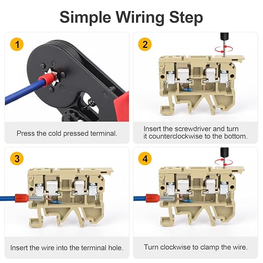 50Pcs DIN Rail Terminal Block Fuse Holder, - Image 4