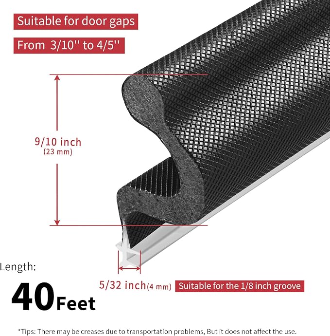 40 Feet Kerf Door Weather Stripping Door Seal, Long Reach V-Shaped Door Seal - Image 6