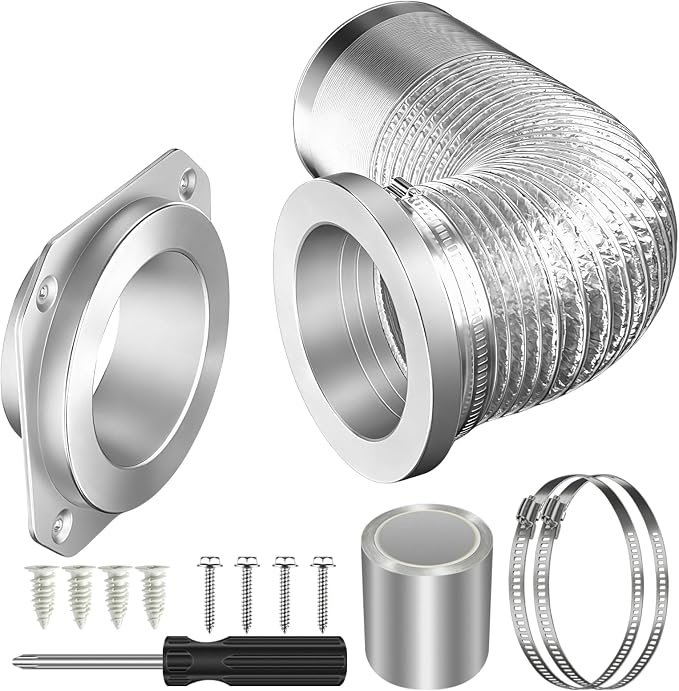 Stainless Steel Magnetic Dryer Vent Coupling Connector Kit, Suitable by TOPGOTmakelifeeasier