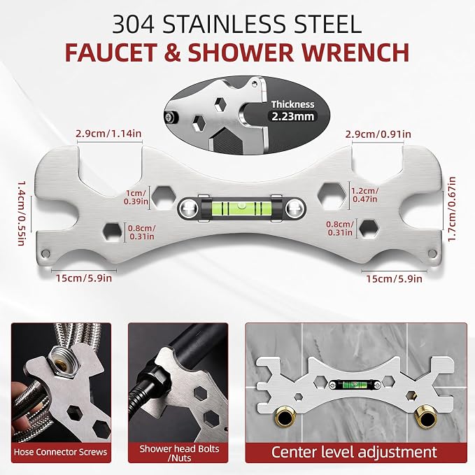 39PCS Plumbing Tool and Sink Wrench Set, Faucet tool - Image 9