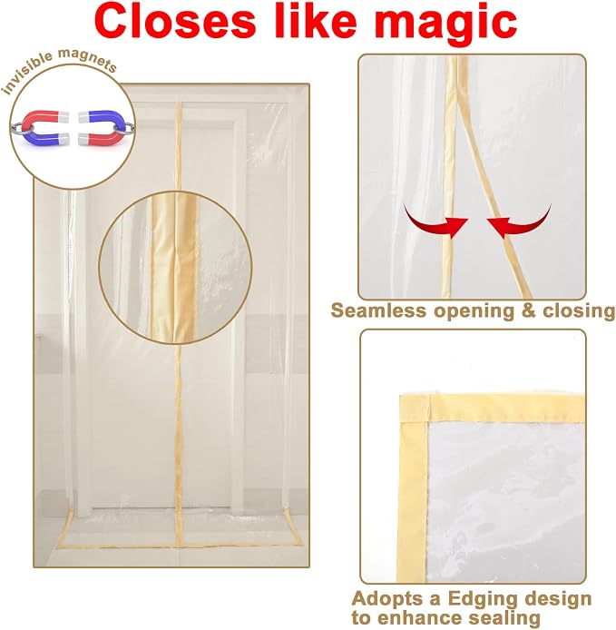 Magnetic Zippered Dust Barrier Door Cover - Image 3