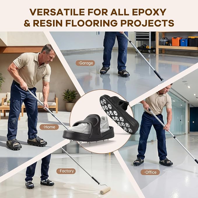 Spiked Shoes for Epoxy Flooring, Epoxy Floor Spikes Shoes for Self Leveling - Image 7