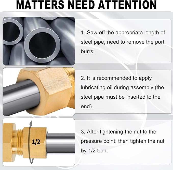 ChillWaves Brass Compression Tube Fitting, 1/2" OD x 1/2" NPT Female - Image 4