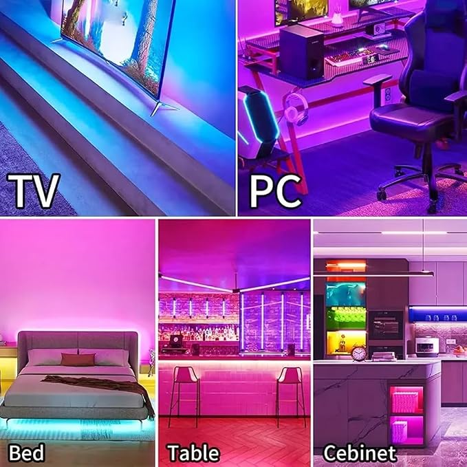 ZSLAIFU 5V RGB USB LED Light Strip, 3.28FT COB LED Strip Lights, RGB 5V LED - Image 2