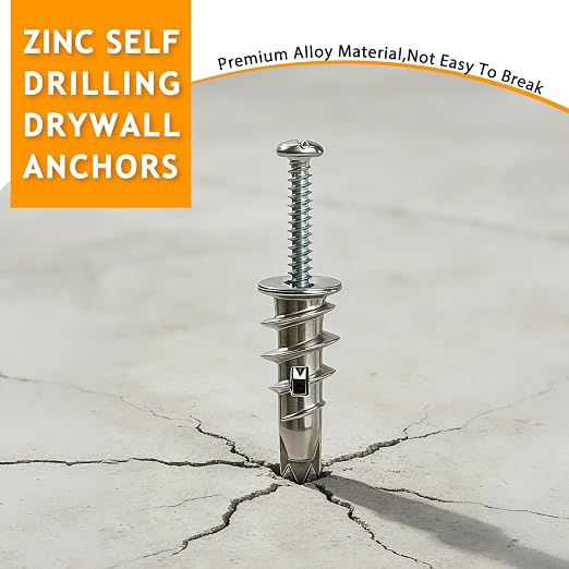 Heavy Duty Metal Drywall Anchors, Hollow Walls, Hanging Shelves, Wall Decor - Image 3