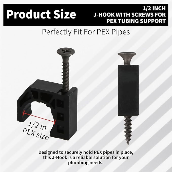 50 Pack 1/2" Half Clamps J-Hook - Image 2