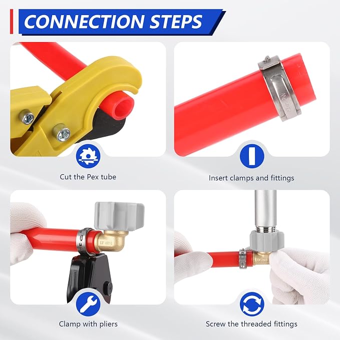 1/2" Pex × 1/2" Female NPT Swivel Elbow No-Lead Brass Crimp Fitting, PEX-B - Image 7