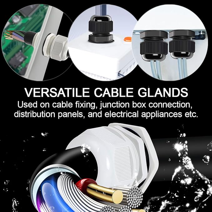 10 Pack NPT 3/8" Cable Glands Waterproof Adjustable 5-10mm Cable Connectors - Image 5