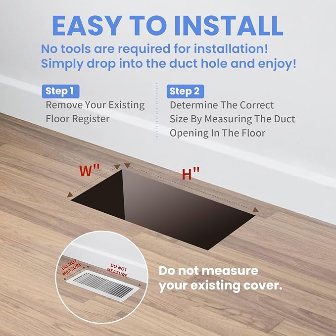 Howeall 4x12 Inches Heavy Duty Walkable Floor Register - Image 6