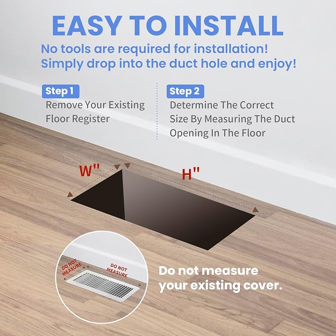 Howeall 4x10 Inches 6 Pack Heavy Duty Walkable Floor Register - Image 6