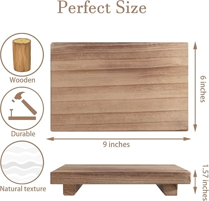 Wood Bathroom Tray Farmhouse Decor Kitchen Soap Holder, Lightweight, Easy Clean - Image 4