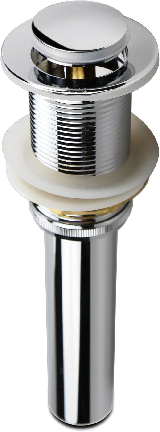 Bathroom Sink Pop Up Drain Without Overflow, Small Cap, Polished Chrome by ALLWIN-HOUSEWARE