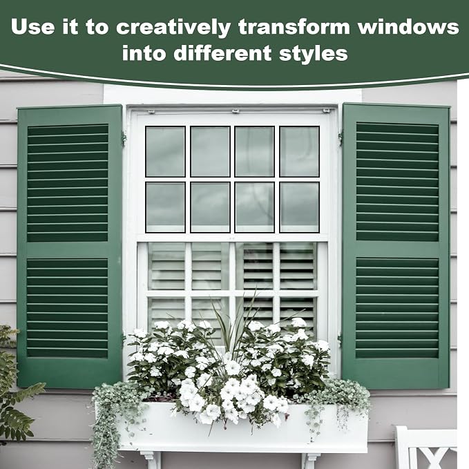 Storystore Peel & Stick Window Grid Kit, 0.79" x36 FT Black TPE Window Trim | - Image 6