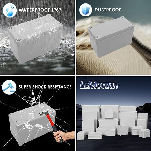 Junction Box IP67 Waterproof Dustproof ABS Plastic Project Box - Image 8