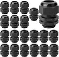 Bates- Cable Gland, 20 Pack, Nylon Strain Relief Cord Connector, Cord Grip by BatesChoice