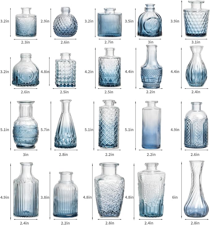 Glass Bud Vase Set of 30 - Image 7