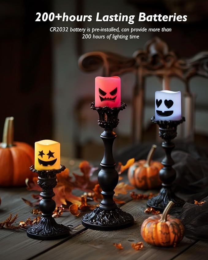 Homemory 24Pack Color Changing Halloween Flameless Candles, 200+ Hours LED - Image 3