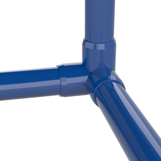 1” 3-Way Elbow Furniture Grade PVC Fitting in Blue, Made in USA, UV-Resistant - Image 9