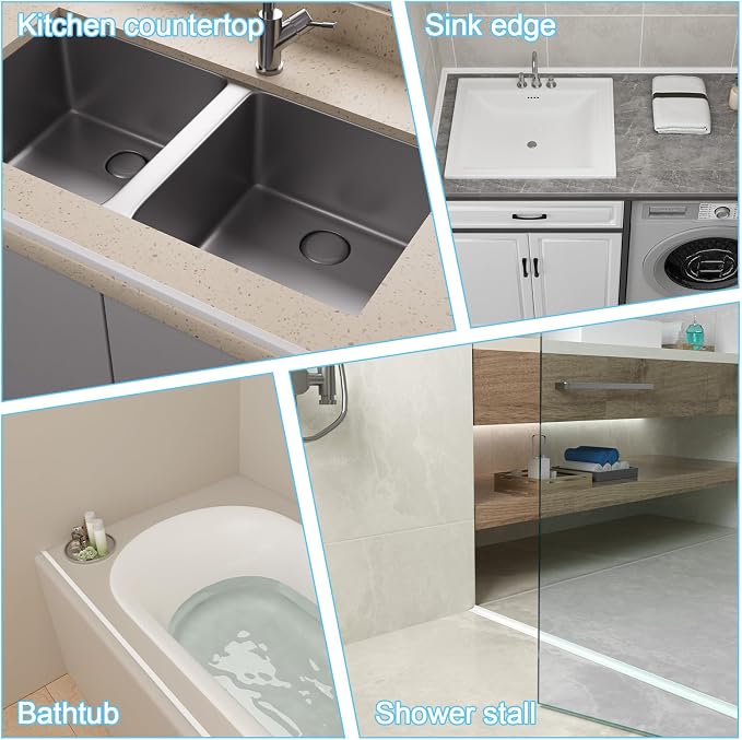 Duzzy 98 Inch Shower Threshold Water Dam Guard, Silicone Rubber Shower Door - Image 5