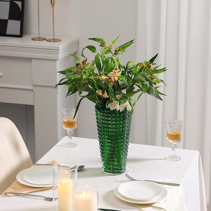 MCMCNCUIU Large Crystal Vase for Flowers, Large Glass Vases, Modern Decorative - Image 3