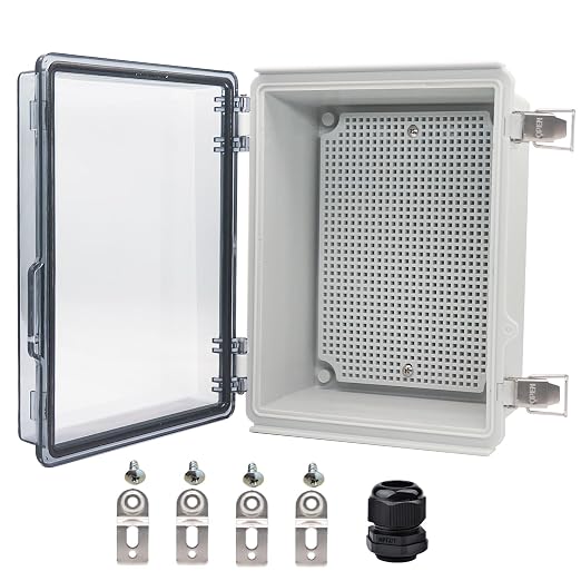 Waterproof Electrical Box, IP67 Junction Box Stainless Steel Latch Hinged Clear by YETLEBOX
