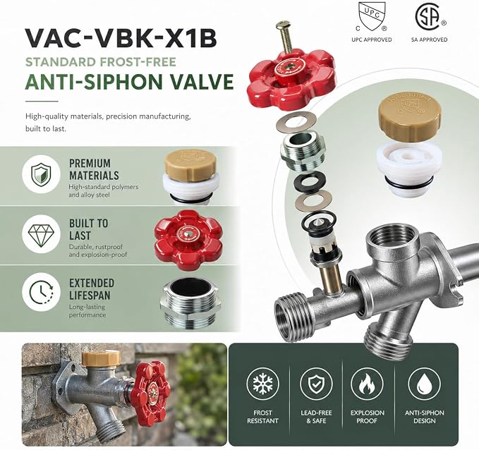 Hose Bib Spigot Repair Kit for Anti-Siphon Frost-Free Sillcock Valves | - Image 5