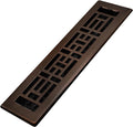 Decor Grates AJH212-RB Oriental Floor Register, 2x12 Inches, Rubbed Bronze by DecorGrates