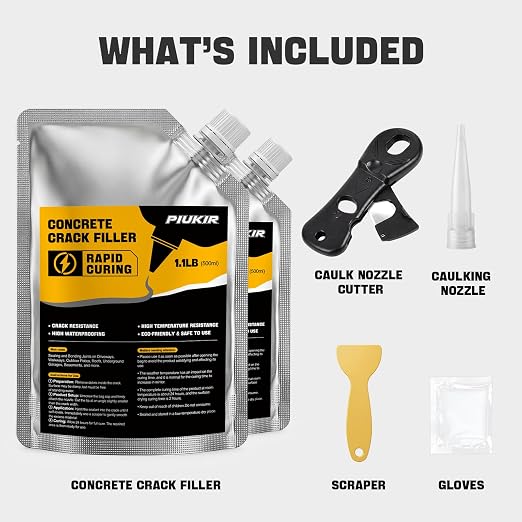 Concrete Crack Filler 2-Pack Oil-Based Self-Leveling Concrete Sealant Gray | - Image 7