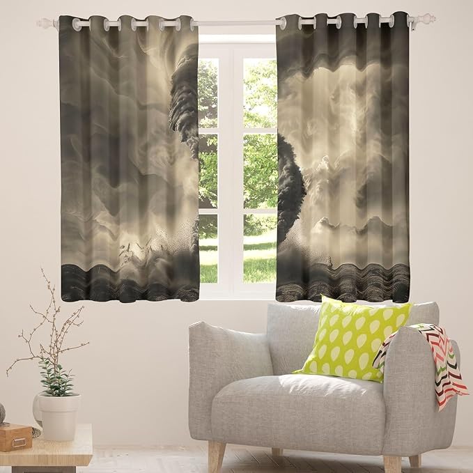 jejeloiu 3D Tornado Blackout Shades Window Treatments Natural Disaster Window - Image 4