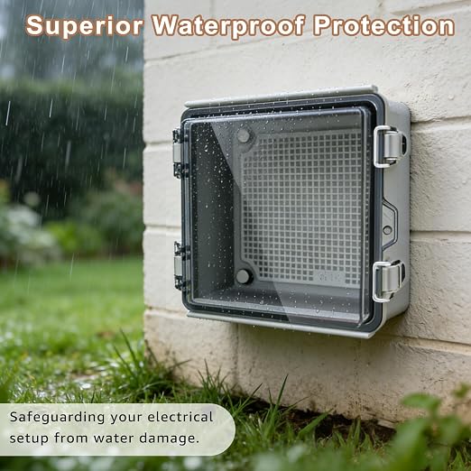 IP67 Waterproof Electrical Junction Box, 5.9x5.9x3.5 ABS Plastic Enclosure | - Image 4