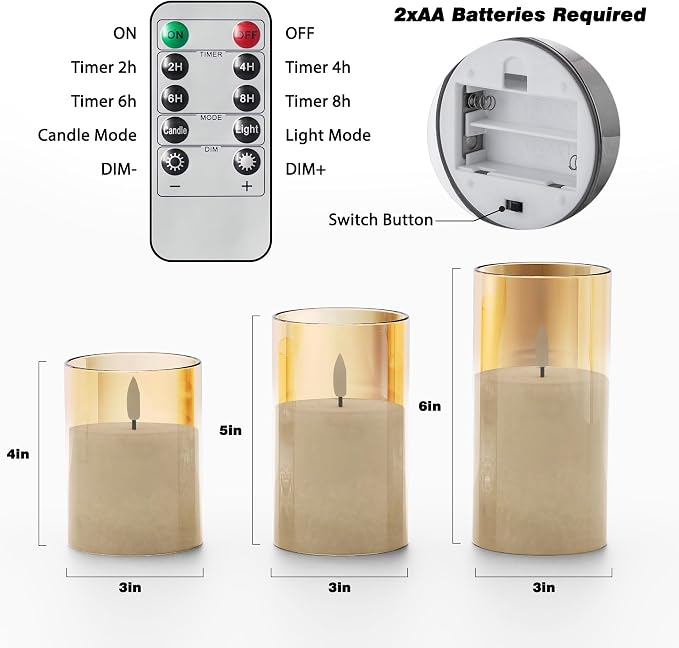 Battery Operated Flameless Candles - Image 2