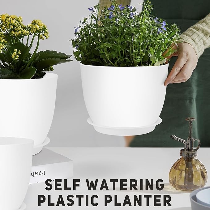 YNNICO Plant Pots 12/10/9 inch Set of 3, Flower Pots - Image 5