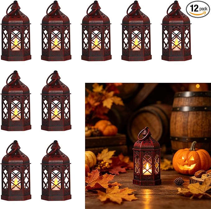 12Pcs Mini Moroccan Lanterns by ReperlaSpecialMiniSmallLanternDecoration