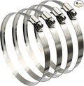 5 Inch Adjustable 304 Stainless Steel Duct Clamps Hose Clamp | 4Pcs 118mm-140mm by EesTeck