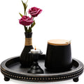 KULEDM Wooden Tray Decor, Small Beaded Coffee Table Tray Decor, Dining Room by KULEDM