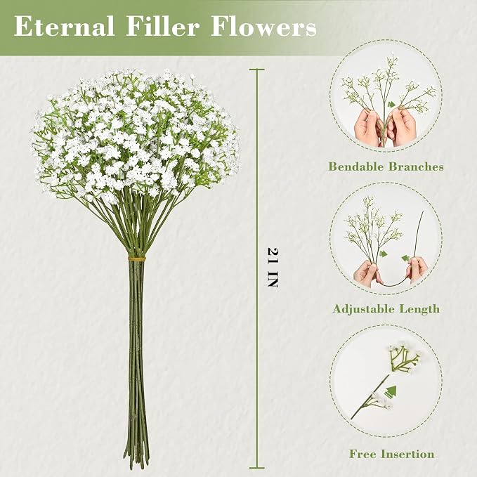 12Pcs Babys Breath Artificial Flowers - Image 9