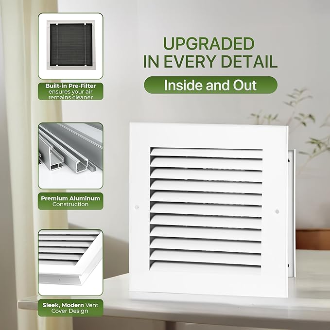 Modern Air Return Grille 10x10 - Image 4