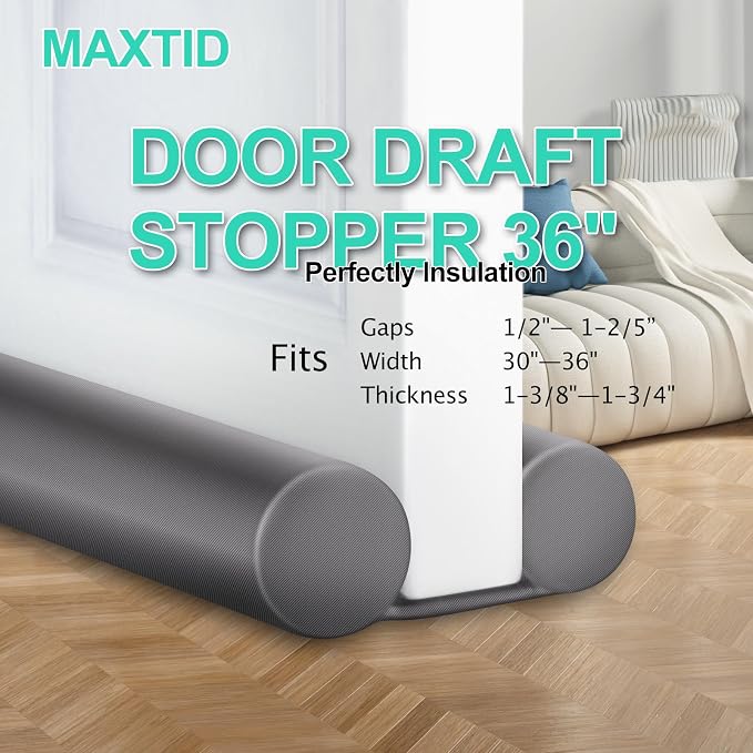 MAXTID Door Light Blocker 36", Weather Stripping, Insulation Strip | Under Door - Image 4