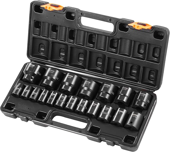 VEVOR Impact Drive Socket Set 1/2 Inches 19 Piece Impact Sockets SAE, Standard - Image 9