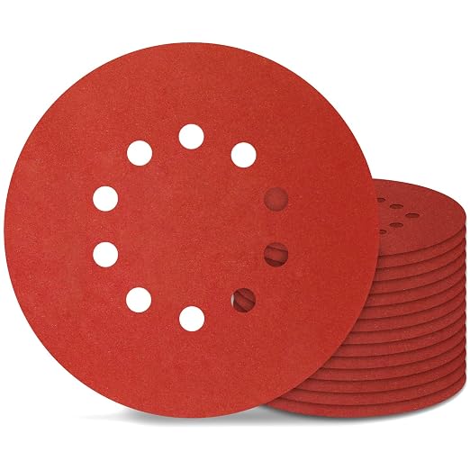 9 Inch 10 Holes Sanding Disc 400 Grit Drywall Sandpaper 15pcs by Awutzut