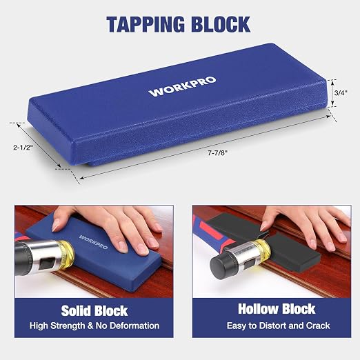 WORKPRO Laminate Flooring Installation Kit, Heavy Duty Pull Bar, Tapping Block - Image 5
