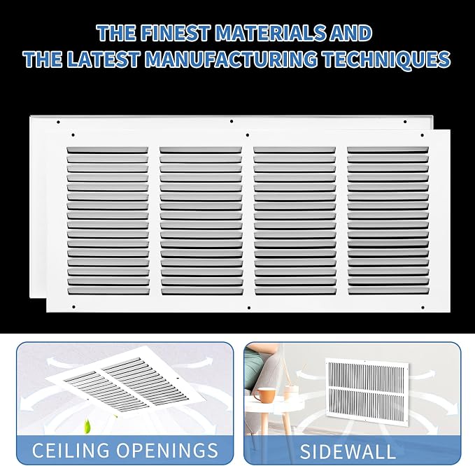 20x10 Return Air Grille, Air Return Vent Cover, AC Vent Cover, Cold Air Return - Image 6